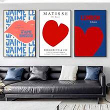 Tranh treo tường phong cách Maximalist Eclectic màu hồng với những câu nói tiếng Pháp "Bisou Bisou Bonjour Bonne Nuit", thích hợp trang trí phòng ngủ, phòng khách, phòng chơi game, phòng chơi game, làm quà tặng ngày lễ. - Nhiều màu - Xem 3