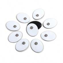 20 piezas Almohadillas de electrodo para masaje EMS, dispositivo de terapia TENS, reemplazo de pegatinas de masaje corporal y fitness con almohadillas con conector de 3.5 mm