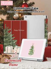 Ayotu 客製化聖誕主題保護殼，相容 iPad/Tab P11；聖誕時尚保護殼，相容 Galaxy Tab A9 Plus 10.95 吋、第 10 代、10.2/10.9 吋；適用於工作、娛樂與辦公使用；聖誕或新年禮物，送給自己、朋友、同事或家人 - 彩色 - 查看 4