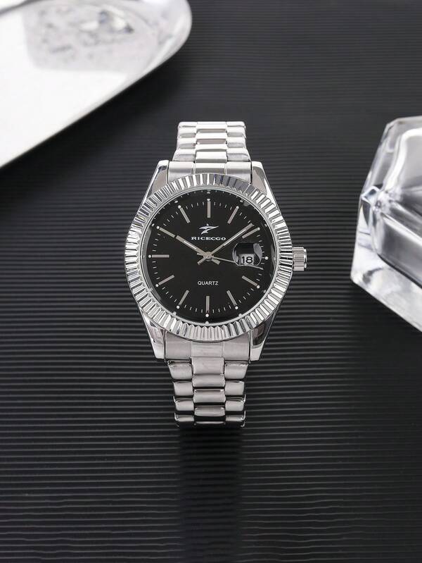 RICECGO 1pc RICECGO Men's Classic Quartz Watch, Suitable For Daily Wear, Business Meetings, And Gift Giving