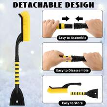 1pc Car Snow Brush Ice Scraper Sweeping Shovel For Winter Handle Auto Glass Cleaning Tool Remover Auto Windshield Accessories, Car Snow Shovel Car Snow Shovel Artifact Multifunctional Deicing Shovel Snow Scraper Snow Brush Tool Winter Snow Removal, Car Snow Removal Artifact Multifunctional Car Deicing Shovel Snow Scraper Snow Brush Tool Winter Snow Removal, Detachable, 360° Rotating