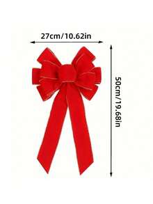 1 vòng hoa nơ trang trí Giáng sinh, nơ đỏ mềm mại, trang trí cây thông Noel, thích hợp cho cây thông Noel, trang trí lan can, trang trí treo tiệc Giáng sinh, trang trí lò sưởi, Giáng sinh - Nhiều màu - Xem 7