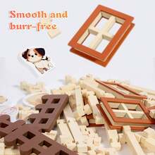 176/120/88PCS Wooden Interlocking Blocks, Montessori Toy Design, Building Set And Role Play Develop Fine Motor Skills And Boost Imagination, Home, Classroom, Travel, Toddler Gift