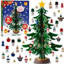 2025 Christmas Advent Calendar, 24 Days Countdown Calendar With Christmas Tree 24 PCS Ornaments For Boys Girls & Kids Party Favors, Classroom Prizes Xmas Gift, Xmas Tree Countdown - 預設 - 查看 1