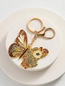 1 chiếc túi đựng đồ bằng đồng thau hình bướm hoa rỗng sáng tạo mới, trang trí mặt dây chuyền hình bướm hoa giả, đồ trang trí treo hình động vật dễ thương, quà tặng sáng tạo cho ngày lễ, thích hợp sử dụng hàng ngày, quà tặng Giáng sinh, quà tặng khai mạc tốt nghiệp ngày nhà giáo, quà tặng Valentine - Nhiều màu - Xem 1