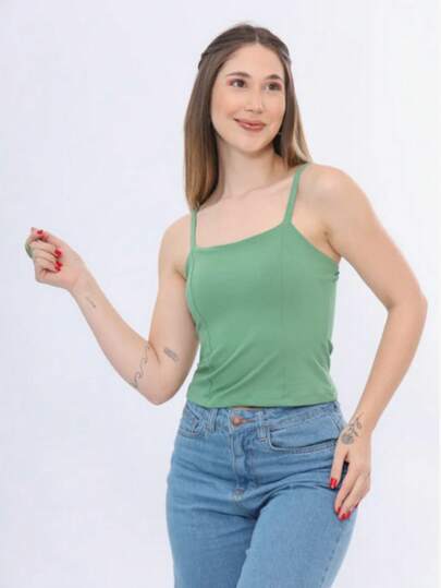 Regata Feminina Basica Blusa Elegante De Alcinha Verão