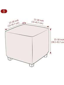 1 Stück Hocker Bezug mit Silberfuchs Samt Prägung, Jacquard Muster, elastisch & abnehmbar für Zuhause, Büro, Hotel, Party Dekoration, nur Hocker Bezug (Hocker nicht enthalten)
