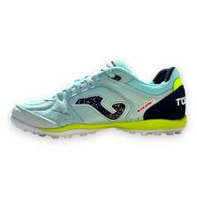 Chuteira Joma Top Flex Society Couro Profissional - Azul Celeste - Visão 2