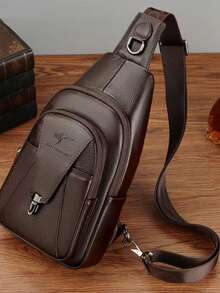 高档男士斜挎包 | 新品批发 | 高品质通勤斜挎包 | 水壶包 | 大容量斜挎包 | 竖款手提包 | 多口袋胸包/腰包 | 黑棕色复古手拿包 - 彩色 - 查看 11