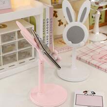 Cute Rabbit - Style Telescopic Phone Stand: Adjustable Height & Multi - Angle Tilt, White Aesthetic, Stable Circular Base, Compatible With All Cell Phones, Ideal For Home Office Desk Setup, Watching Videos, Browsing - Cute Gift For Bunny Enthusiasts Compatible With IPhone, Android Phone, Gift For Birthday, Family, Friends Phone Holder Phone Accessories - 白色 - 查看 6