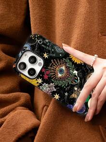 حالة هاتف مصممة بطبعة العين الشريرة والعين الشيطانية متوافقة مع أجهزة 17/16/15/14/13/12/11/17 Pro Max/XS/XR/XS MAX، غطاء خلفي مطفي مقاوم للصدمات