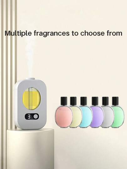 Rechargeable Aroma Diffuser, 4 Modes Essential Oil Diffuser, Air Freshener Diffuser With Night Light, Suitable For Home, Car, Bathroom Odor Removal, Humidifier, Commercial Use. Fragrance Options: Gardenia, Cedarwood, Shangri-La, Lavender, Authenticity