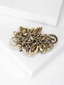 水晶玻璃花胸针 - 奢华水钻别针，适合女士、中性宴会服装配饰/朋友聚会徽章礼物 - 水晶玻璃花 - 查看 5