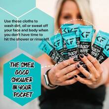 Body 12-Count Wipes - Original  Wipes, Individually Wrapped For The Gym, Workout, Hiking, Travel, And Sport (Peppermint),25837638 - màu đen - Xem 5