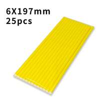 25 قطعة من القش الورقي أحادي اللون، متوفر ب- 7 ألوان، بقطر 6 مم/0.24 بوصة وطول 197 مم/7.75 بوصة، مناسب للاستخدام في العائلات والنزهات وأجواء الحفلات المختلفة، وهي القش المفضل للمشروبات الغازية والكوكتيلات والعصائر والمشروبات الأخرى - متعدد الألوان - مشاهدة 15