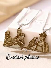 Dây chuyền khắc chữ theo yêu cầu, dây xích Cuban mạ vàng 5mm bằng thép không gỉ cổ điển, mặt dây chuyền dày, khắc chữ viết tay cá nhân hóa, phù hợp cho cả nam và nữ, dây chuyền kỷ niệm, trang sức cưới, quà tặng độc đáo cho vợ/người yêu, quà kỷ niệm, quà Giáng sinh ý nghĩa. - Bạc-không tên - Xem 4