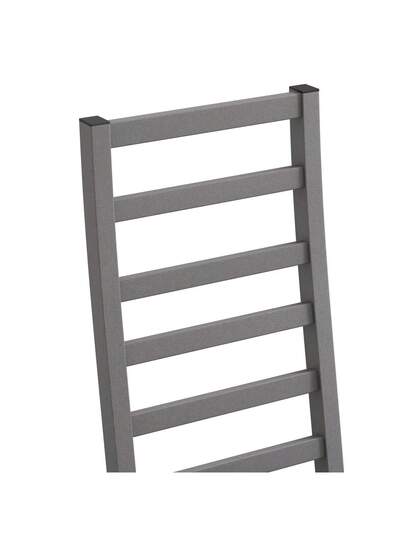 Set Of Metal Dining Chairs, Steel Legs PU Leather Seats, Armless High Back Kitchen, Living Room, Grijs view 6