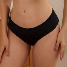 Kit 5 Seamless Tanga Panties High Waist Laser Cut Super Comfortable Does Not Mark Clothes - Assorted Colors - Nhiều màu - Xem 3