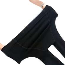 Conjunto Feminino Térmico Segunda Pele Confortável, Proteção Frio, Não Marca Calça Fio 80 com Pé - Preto - Visão 2