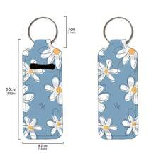 Portachiavi portamatite per rossetti, portachiavi multifunzionali per copertura rossetti, portachiavi comollettaip per balsamo labbra, accessori per borse da donna, regali utili, portachiavi portamatite a motivo leopardato per balsamo labbra, custodia per rossetto e portachiavi portamatite per rossetti elastici aderenti