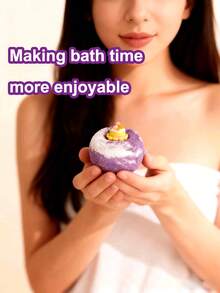 1包65克薰衣草奢华泡澡球，内含惊喜小玩具 - 芳香疗法水疗泡澡体验 - 理想的放松舒缓女性礼物 - 薰衣草色 - 查看 6