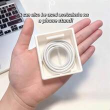 Telescopic Data Cable Storage Box, Portable Rotating Multifunctional Charging Cable Sorting, Winding, Winding And Organizing Device