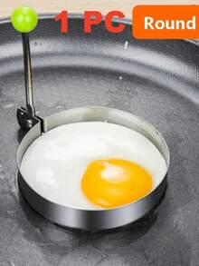 Stainless Steel Egg Pan Mold 4/1 Set: Round, Heart-Shaped And Star-Shaped Egg Pan Mold. Frying Pan Utensil Kitchen Supplies - Multicolor - View 14