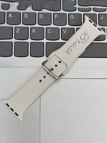 [Customized] Personalized Custom Name Stylish Soft Sports Band Compatible With Apple Watch Band Series S11 10 9 8 7 6 5 4 SE S11 10 42mm 46mm 38 40 41mm 42 44 45mm 49mm Men Women Adjustable Strap - A - View 5