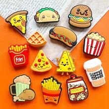 13 PCS Food Delight Series, Shoe Decorations, Cartoon Shoe Charm, Diverse Designs - Durable Shoe Decorations, Durable Shoe Accessories, Suitable For Slippers And Shoes, Perfect Birthday Gift Or Fashionable Accessory