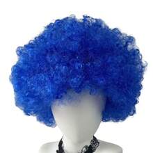 小丑假发 爆炸头假发 短发 趣味假发 带刘海 女士假发 角色扮演 金色假发 粉色合成假发 派对 圣诞节 万圣节