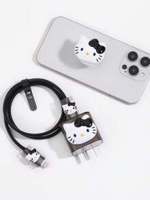 Sanrio Bolsa de almacenamiento protectora 3D linda y estereoscópica compatible con el cargador rápido de 20W para iPhone - Multicolor - Ver 2