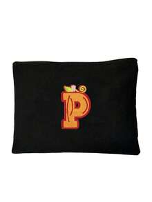 Black Portable Cosmetic Bag With Autumn-Style Towel Embroidery,Letters A-Z,Versatile And Stylish Black Toilet Travel Bag, Women's Portable Makeup Storage Bag,Simple Zipper Beauty Bag,Cosmetic Bag For Small Items Storage, Multifunctional Storage Bag,Christmas Gifts,Pouch,Travel,Gifts For Women,Women's Necessaire,Travel Essential,Pouch,Clutch / Small Handbag,Necessaire,Makeup Organizer,Makeup Organize,Pouch,Brush Holder,Mini Pouch,Large Capacity Pouch,Gifts For Women,Christmas Gifts,Gift Ideas For Women