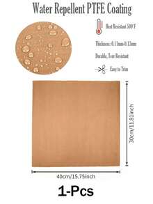 4pcs Reusable Oven Liners, Permanent Non-Stick Oven Liner Sheets, Heat Resistant (11.8 Inch X 15.7 Inch) - Brown 11.8in*15.7in - View 8