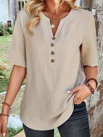 レディース カジュアル ボタンダウン 無地シャツ