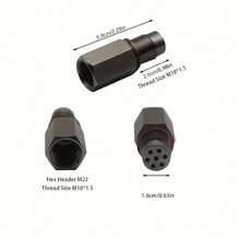 Stainless Steel SS304 M18x1, 5 Bolt With Filter - High-Temp Resistant, Corrosion-Resistant, Fit For Car Exhaust System Sensor Connector, Automotive Fastener, Sleek Metallic Finish, Durable Construction - Với bộ chuyển đổi xúc tác vi mô - Xem 2