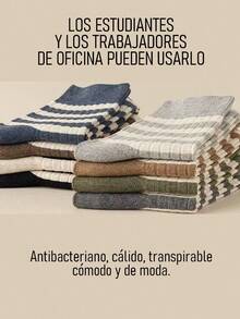 6/12 Calcetines unisex de rayas, varios colores- Calcetas de dama de tripulación con diseño divertido y colores minimalistas. Calceta de dama y caballero con lineas. - Multicolor - Ver 2