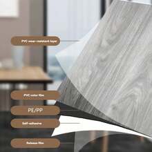 10/20/40 件豪华木纹自粘地砖，防水防污，家居地板和墙壁翻新装饰地板和墙壁贴纸，易于安装和剥离，适用于卧室、客厅、厨房、浴室和其他家居装饰