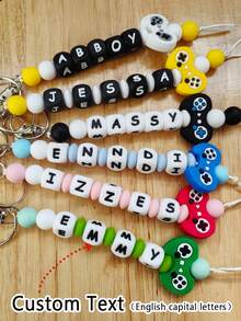 1pc Personalized Keychain/Bag Charm, Video Game, School Gift, Name Tag, Birthday, Goodie , Boy, Accessories