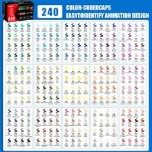 12/24/36/48/60/72/120/168/240pcs Set Acrylic Marker Pens, Acrylic Marker Brush Tip Mixed Color Set, Opaque Watercolor Pens For Art Students DIY, Suitable For Rock Painting, Calligraphy, Scrapbooking, Handwriting, Card Making, Black Card Paper, Stone Painting, Christmas Decoration, Wood, Plastic, Canvas