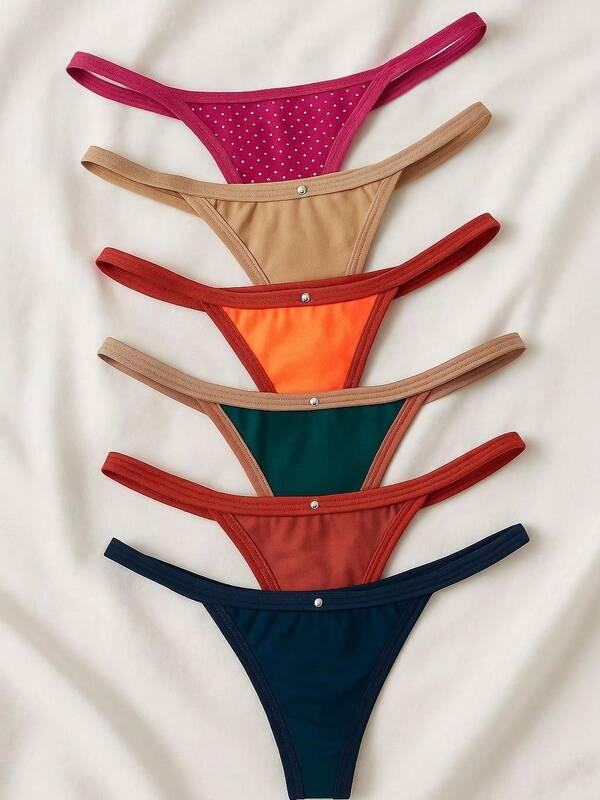 Kit 10 Calcinha Fio Dental Feminina em Microfibra Tanga Confortável, Sexy e Moderna Lingerie Conjunto Feminino Moda Intima