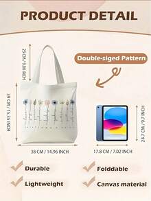 Funny Frog Tote Bag – Canvas Hand Painted Shopping Tote Bag Perfect For Friendship Gift - Beige - View 4