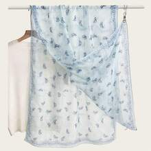 Écharpe longue en soie à carreaux argentés, imprimé rétro personnalisé,âle décoratif polyvalent haut de gamme, écharpe longue respirante pour femme