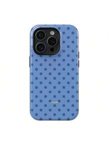 FRAGOLA Cute Jeans  Case |   Blue Denim Polka Dot Minimal Suitable For 17/17 Air/17 Pro/17 Pro Max/16 Pro Max/15 Pro Max/14 Pro Max/13 Pro Max/12 Pro Max |   High Quality |   Teenage Girl Gift - Trắng 1 - Xem 1