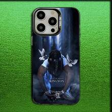 Funda de teléfono Raper K-King Von para 17,16,15,14,13,12,11,Pro,MAX, cubierta de silicona mate gris negra - Z1 - Ver 12