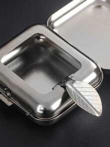 1pc Portable Mini Ashtray, Outdoor Pocket Ashtray, Creative Car Smoking Accessory, Minimalist Stylish Home Decor, Luxurious Design, Suitable For Hotel, Living Room, Office, Bedroom, Dorm, Fashionable Ashtray, Compact & Portable, Mini Ashtray, Suitable For Outdoor Cigar, Car Smoking Accessory - Multicolor - View 3