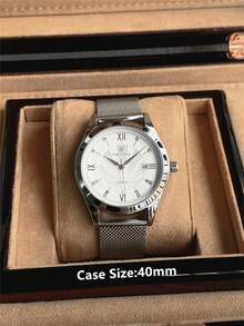 ساعة رجالية أصلية من ماركة PABLO RAEZ فاخرة جديدة من الفولاذ المقاوم للصدأ، مقاومة للماء حتى 50 متر، بتصميم بسيط وكاجوال، مع تقويم وعقارب، بعقارب وأرقام ماسية، بقرص أسود أو أبيض، ساعة أعمال عالية المستوى مناسبة للاستخدام اليومي والحفلات والهدايا للرجال في المناسبات كالتخرج والزفاف وهدايا الأب - مقاس واحد - مشاهدة 4