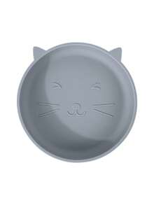 1 pezzo Piatto per l'alimentazione del bambino in silicone con ventosa, piatto morbido in silicone a forma di gatto, stoviglie per bambini, set da tavola per l'addestramento con ventosa, piatto per l'alimentazione dei bambini, regalo per uso quotidiano