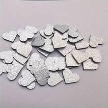 These Small Wooden Hearts, Handmade With Gold And Silver Glitter, Feature A Textured Gold Glitter Heart Shape, Perfect For Adding A Touch Of Luxury And Elegance To Weddings, Anniversaries, Bridal Showers, Or Any High-End Event. - Multicolor - View 3