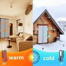 Magnetic Thermal Insulated Door Curtain, 36x81 Wind Cold Proof, Pet Friendly, Suitable - Conditioned Heated Rooms, Gray - Grey - View 4