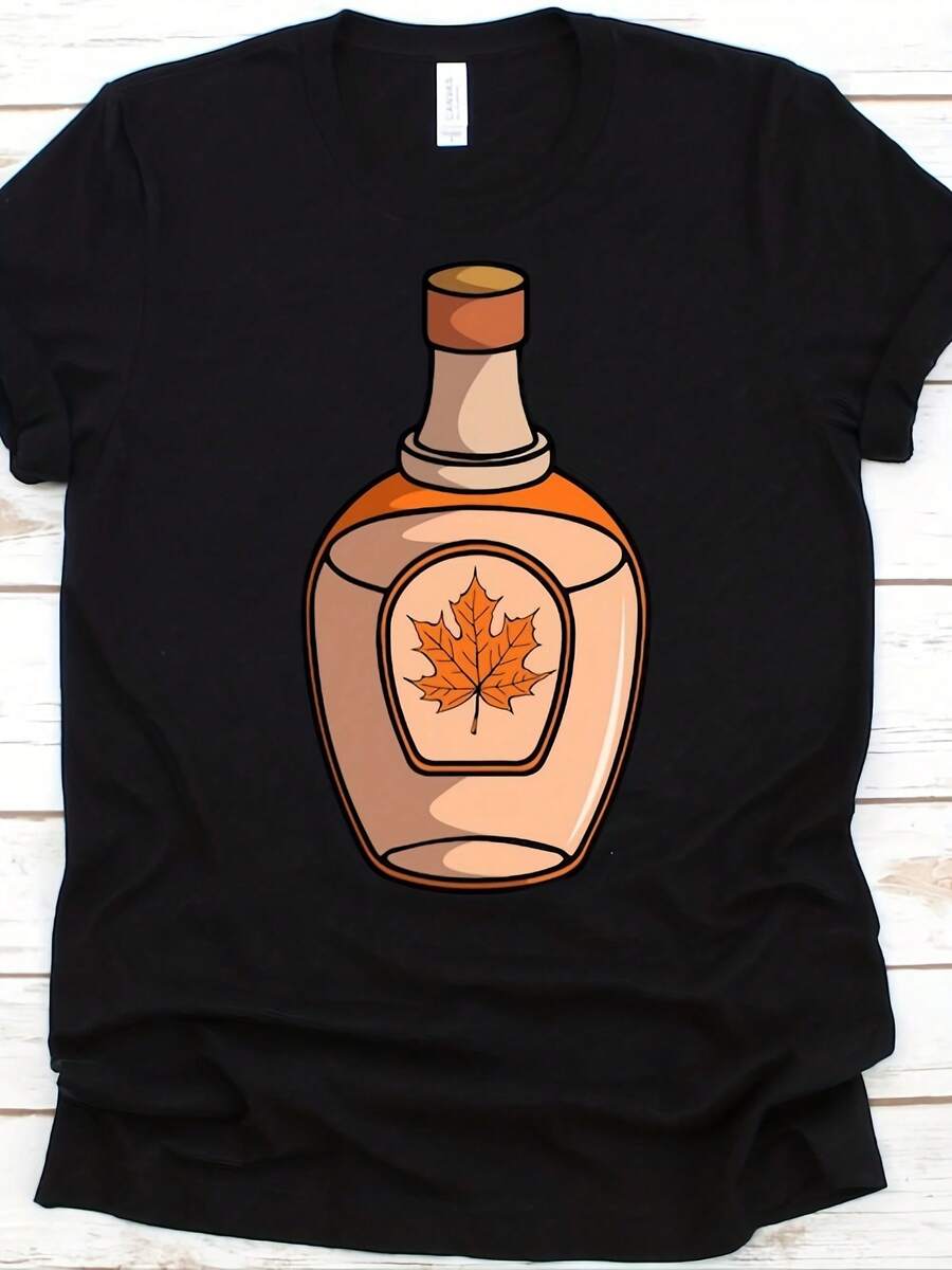 Maple Syrup Bottle Shirt, Xylem Sap Design, R Maple Shirt, Red Maple, Black Maple Trees, Maple Honey Lovers, Maple Molasses Graphic - Style 26 - View 1
